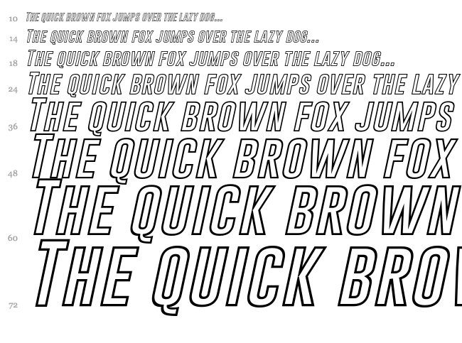 Gobold font waterfall